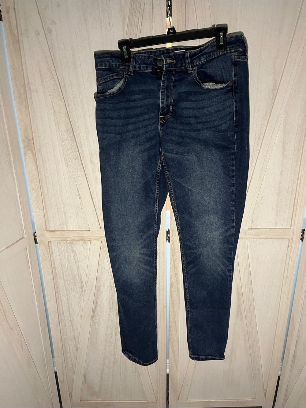 Dkny Men's Slim Straight Dark Blue Jeans